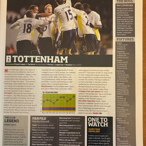 FourFourTwo Season Preview 2010-11 like new English leagues magazine