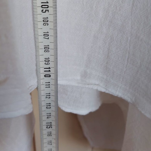 White summer cotton dress like new, adjustable size S to light L