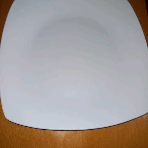 Serving platter used, white 26.5×26.5 cm