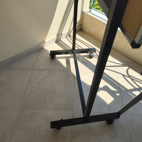 Marker board rotating with aluminum frame and wheels, like new
