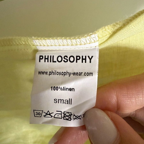 Philosophywear linen yellow long dress like new
