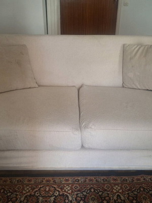 Two 2-seater sofas, cream color
