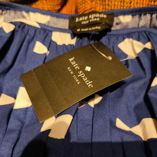 Kate Spade sleeveless blue blouse, size M, new