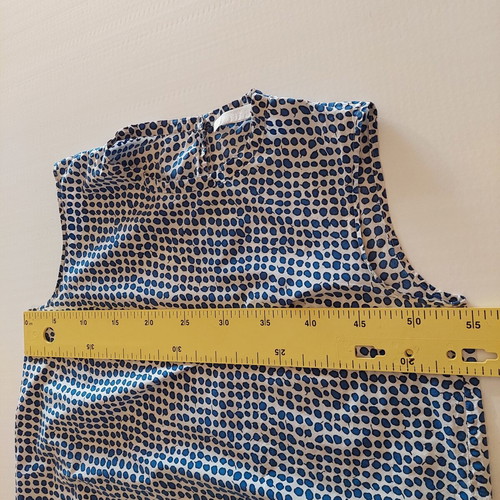 Max Mara sleeveless top blue and white XL