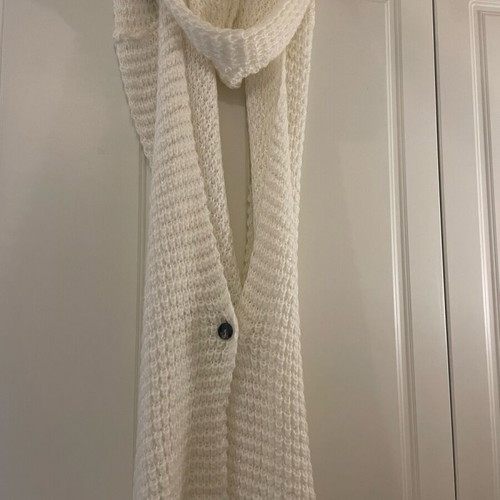 Vest with sequins like new, long with hood