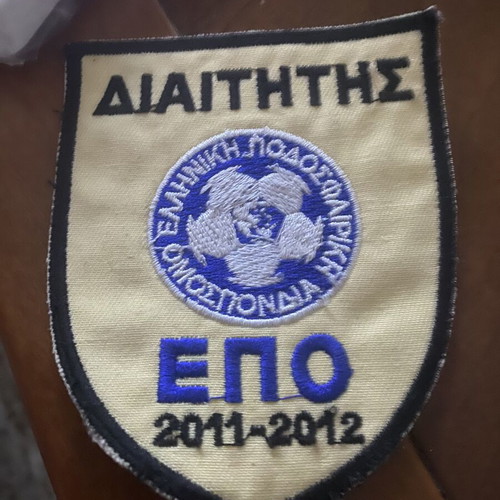 Official Referee Emblem of Hellenic Football Federation 2011-2012 like new