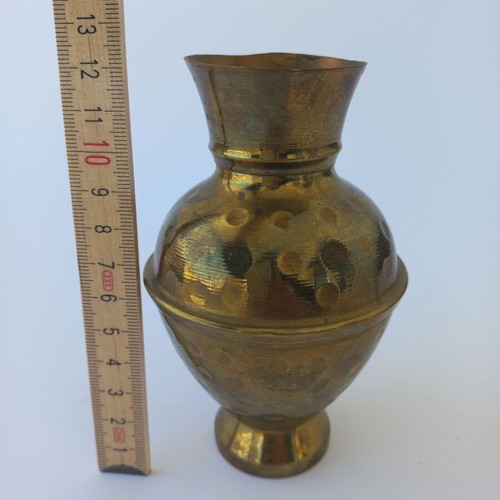 Copper - brass vase used, handmade