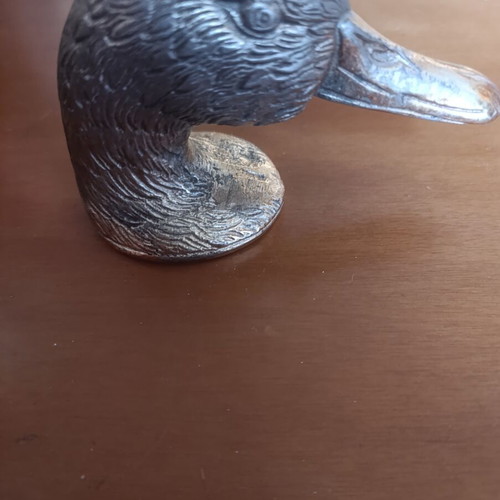 Brass cane handle used, heavy, duck head design