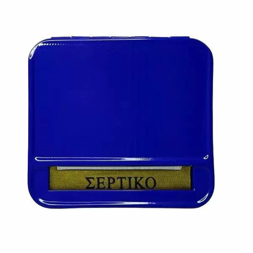 Sertiko blue rolling tobacco case new 9x8 cm