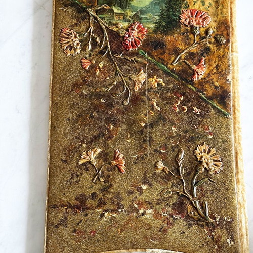 Victorian French card or photo holder used, early 20th century