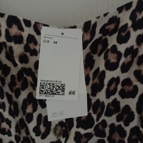 Linen midi leopard dress H&M new, size 44