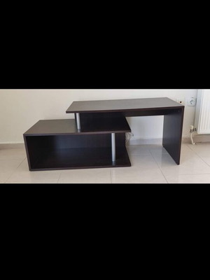 TV table like new and three-seater sofa with free monk statue