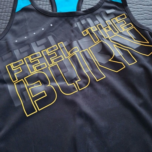 Crivit Sports Tank Top like new, black and blue, size S
