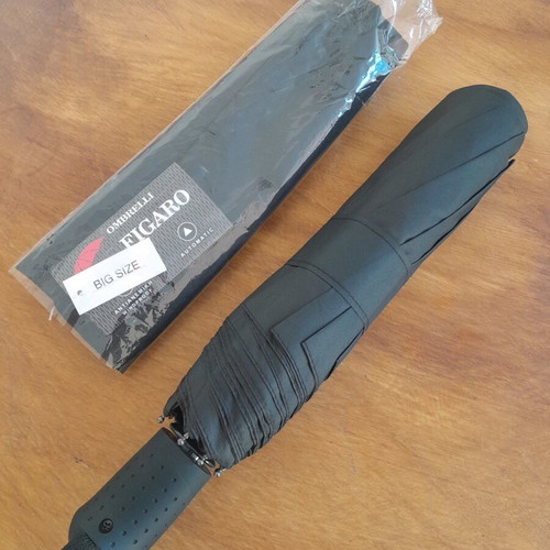 Figaro umbrella new, large, windproof, black