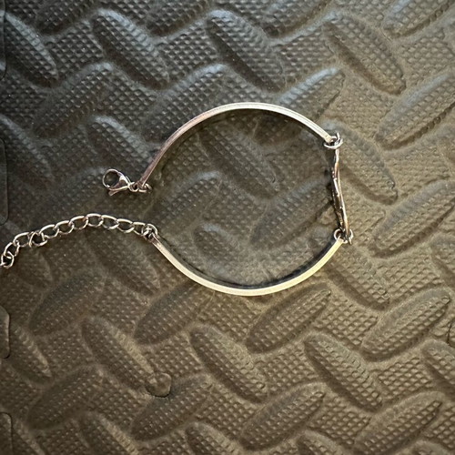 Handcuff bracelet new silver