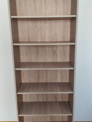 Handmade bookcase like new, oak color, 195×70×32 cm