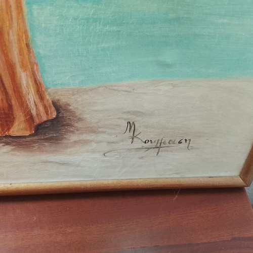 Canvas painting signed by artist like new