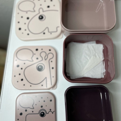 Done by Deer lunch box set Elphee, Raffi & Croco new (3 pcs)