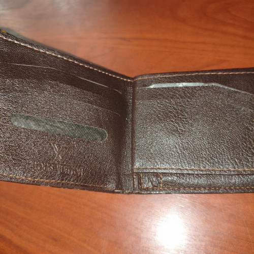 Louis Vuitton men's wallet refurbished, brown and beige