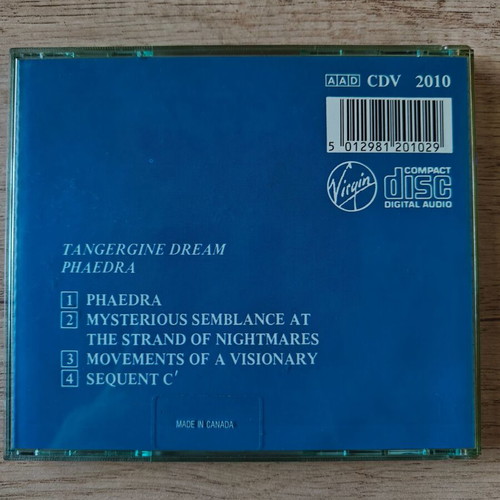 Tangerine Dream Phaedra album CD like new, electronic