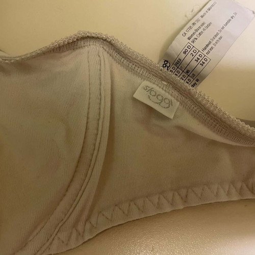 Sloggi cotton bras like new, black and white, size EU 75D
