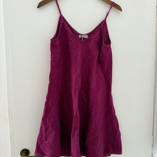 Linen dress, purple, size S, new with tags