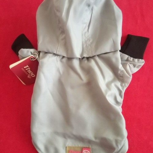 Theo small dog windbreaker jacket new with removable hood