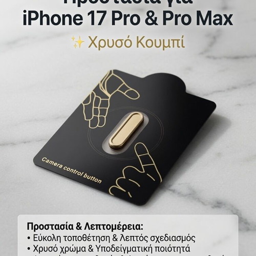 Camera Control Button Protection for iPhone 17 Pro & Pro Max Gold