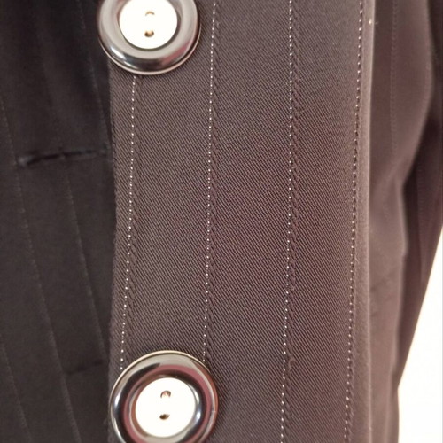 Women's black jacket like new with thin white stripe, size M