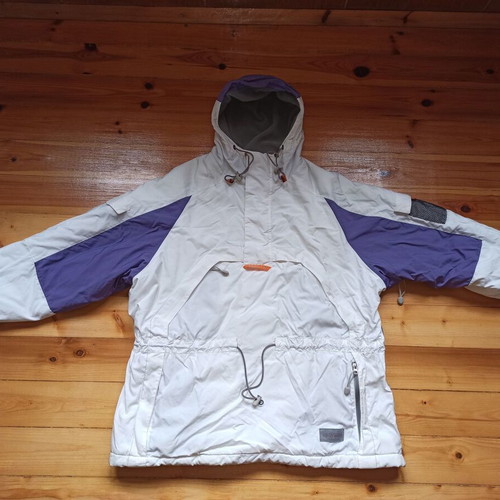 Napapijri Original Mens Winter Jacket used, size L, white and purple