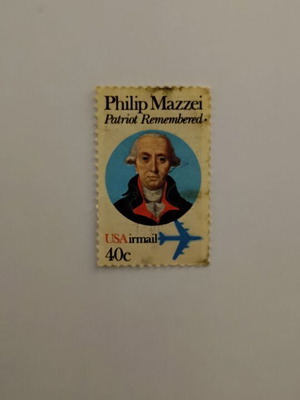Γραμματόσημο Philip Mazzei USA Airmail σαν καινούργιο, 40c