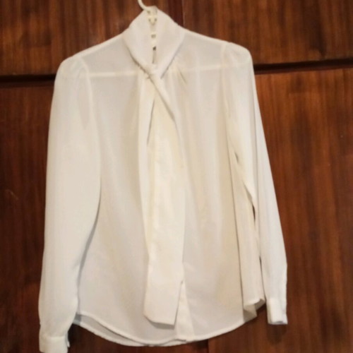 Vintage white shirt with neck tie like new, SUITEBLANCO