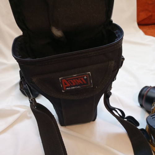 Nikon F-601 Analog SLR Camera with Lens and Bag used, for repair or parts