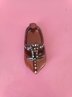 Folk Ceramic Shoe Ashtray like new