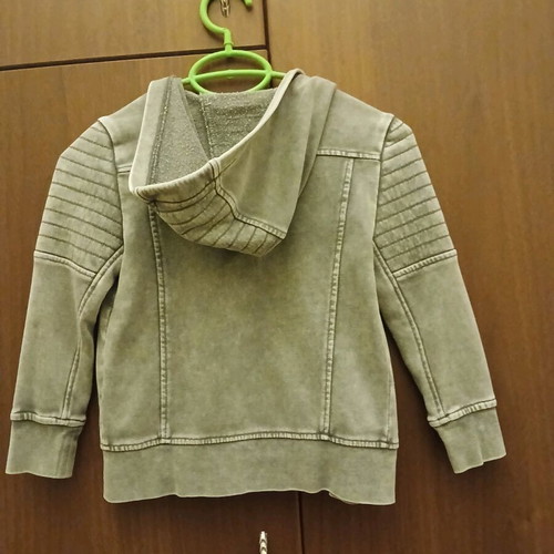 H&M Fall Jacket with Hood for 6-Year-Old Boy, Used, Gray