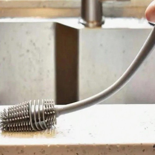 Silicone cleaning brush with long handle new