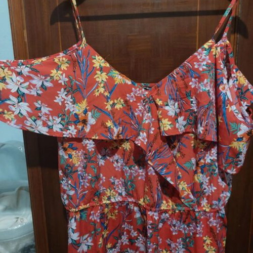 Floral dress like new, size 5XL, colorful summer fabric