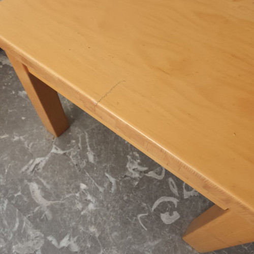Wooden square coffee table used with minor surface wear