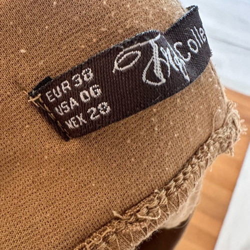 Zara beige leggings with tan suede size 38 used