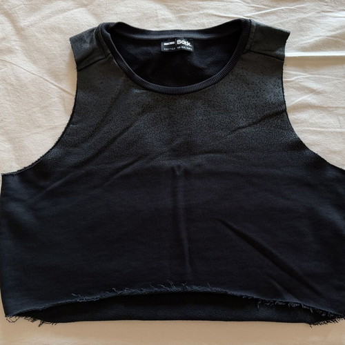 BDTK BodyTalk black cropped sleeveless top, M