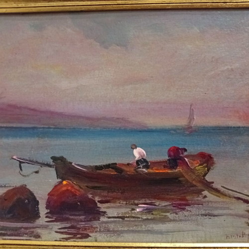 Painting by Krystallis watercolor, like new, 35×30 cm