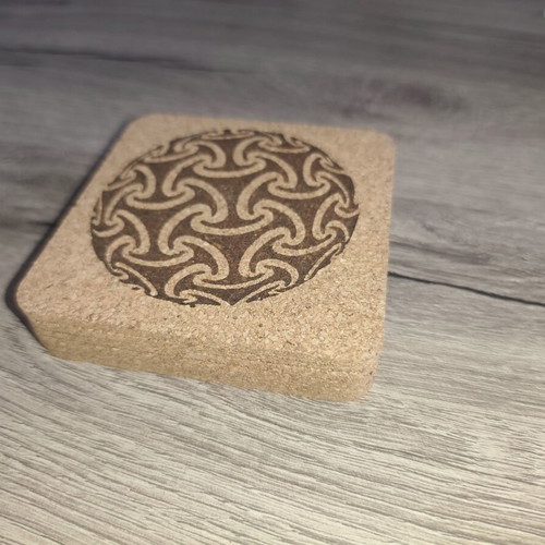 Set of 6 cork coasters Excellent Houseware new with geometric designs