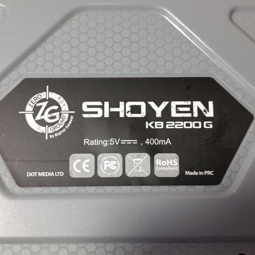ZeroGround Shoyen KB-2200G wired gaming keyboard used