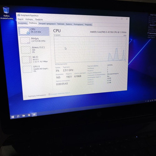 HP Laptop 15.6" used, Intel Core i5, 16GB RAM, 256GB SSD, Windows