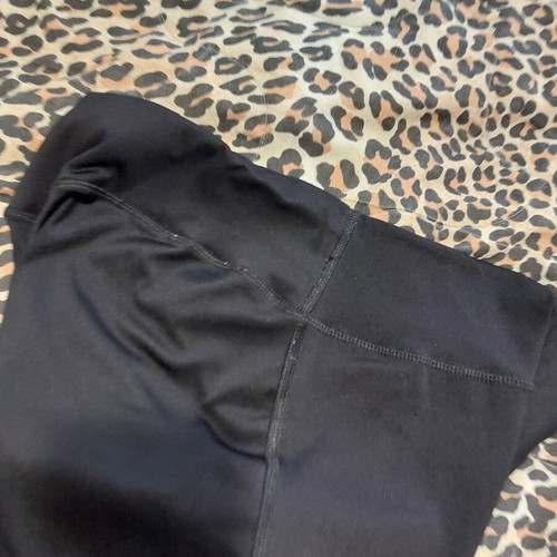 Crivit sports leggings used with calf transparency black size M