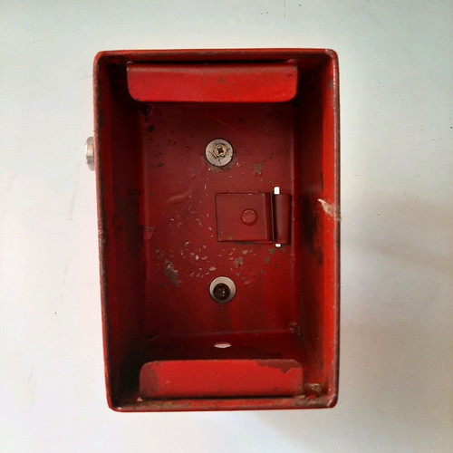 Money box like new with bronze handle and key