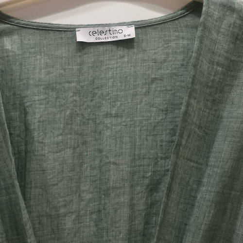 Celestino long kimono like new, multicolored green