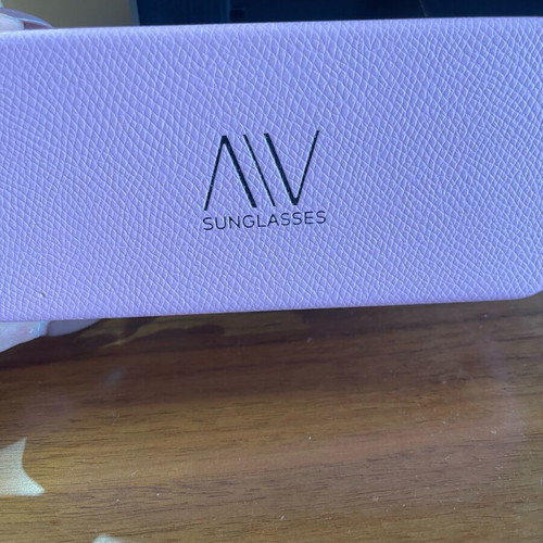 Av sunglasses used with pink lens and gold frame