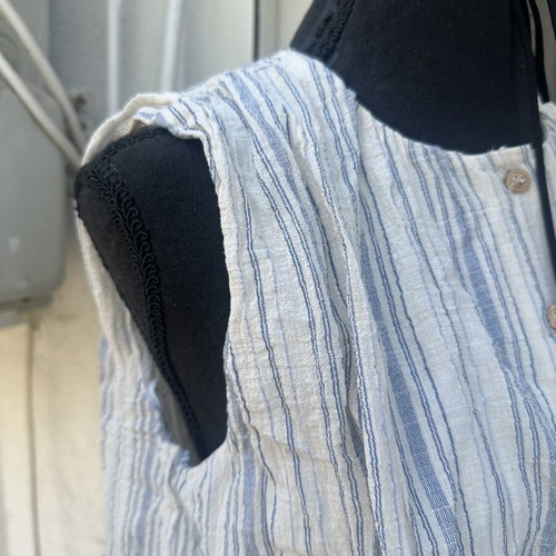 Zara striped shirt, white and blue