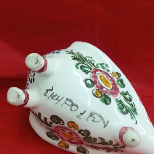 Skyros old handmade ceramic candle holder
